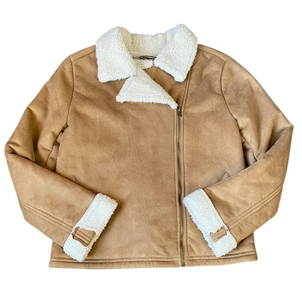 Old Navy Girl’s Tan Sherpa Jacket Size XL (14)